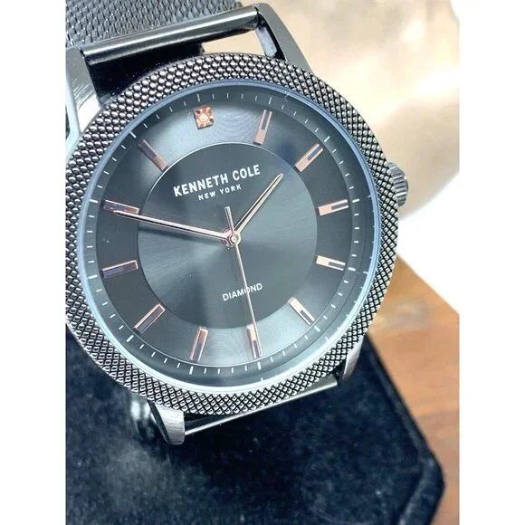 Kenneth Cole Men's Watch GG70017 Quartz Gray Dial Gunmetal Stainless Steel 44mm